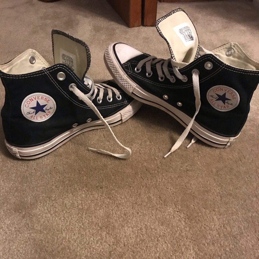Woman’s size 8 (Men’s 6) black high top Converse